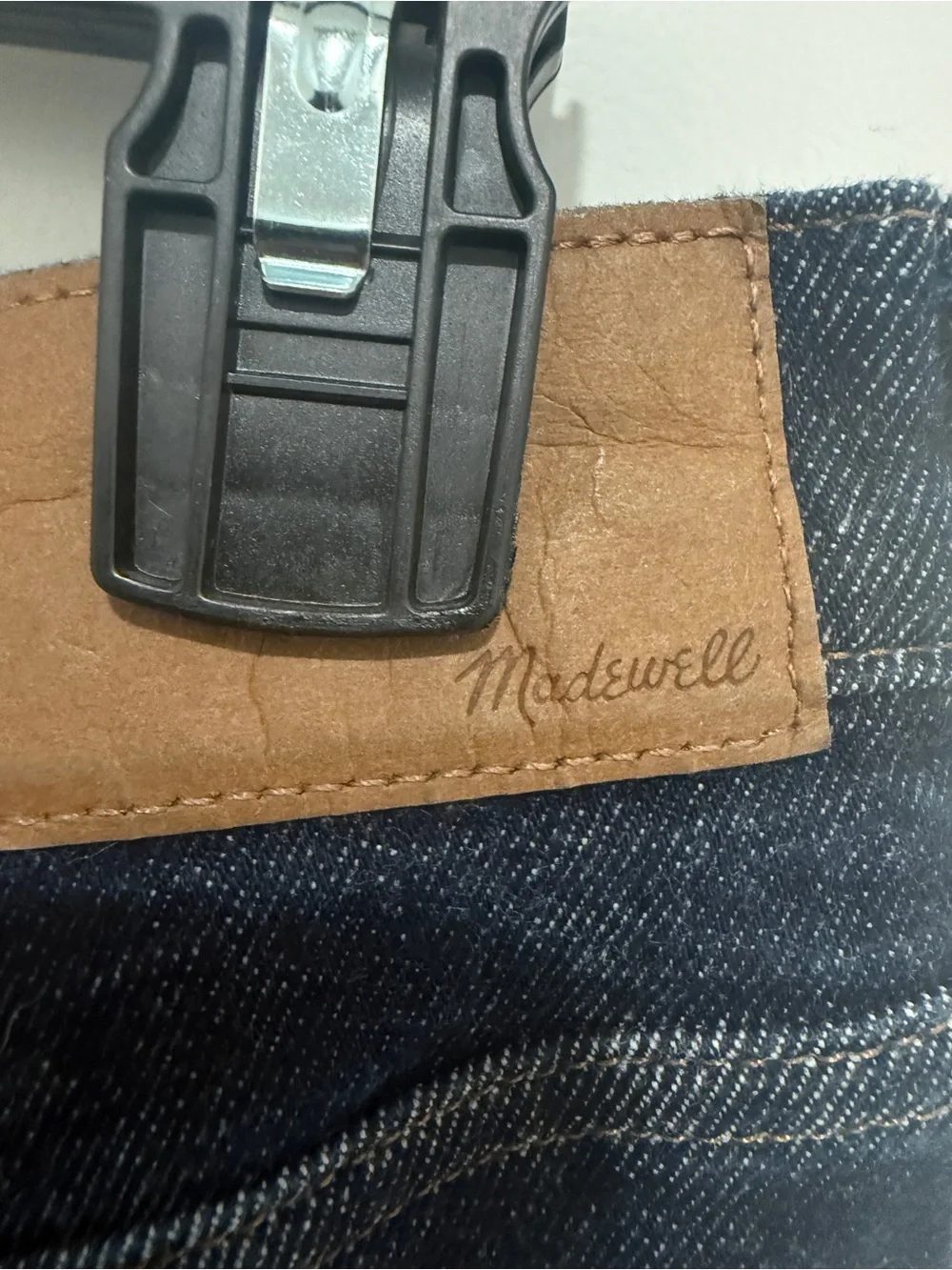 Madewell The Perfect Vintage Flare Dark Blue Jeans with Copper Rivets